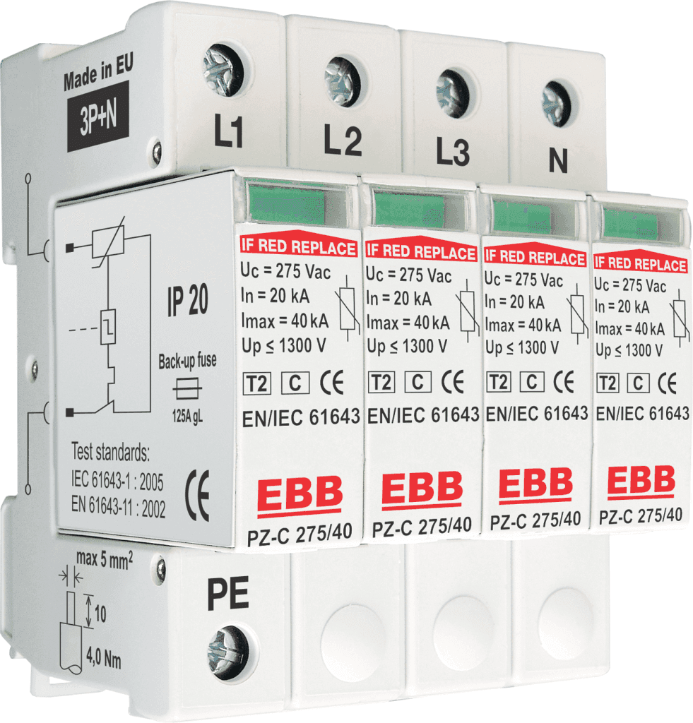PZ-C 275/40 — EBB Type 2 surge protective device